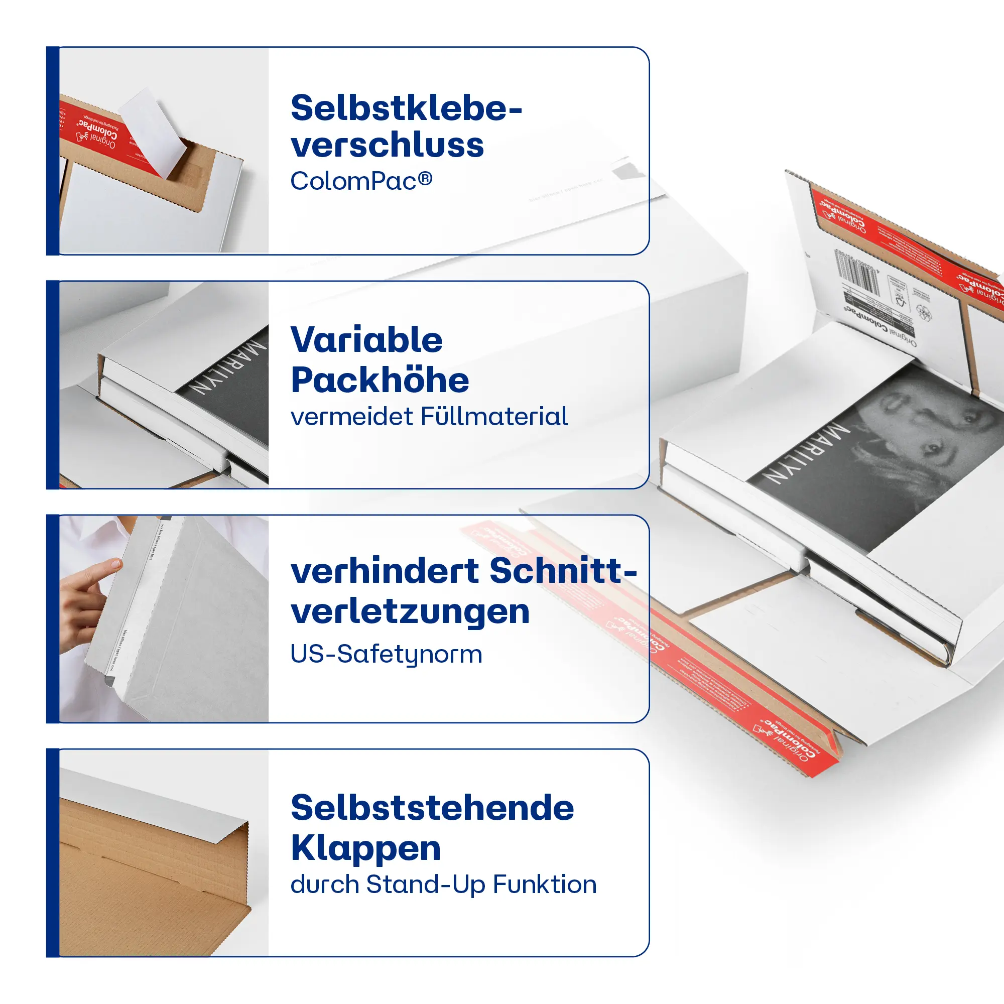 Buchverpackung weiß 250x190x-75 mm