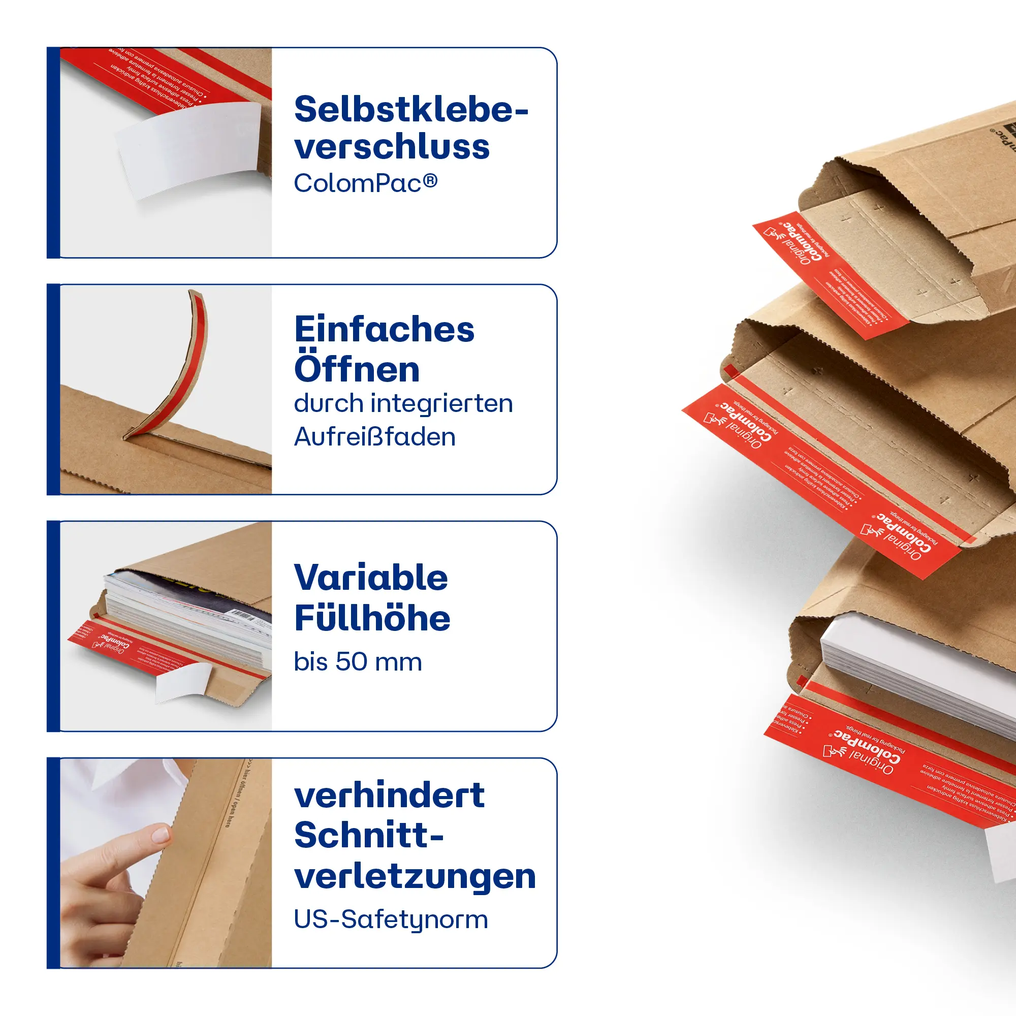 Versandtasche aus Wellpappe 215x300x-50 mm