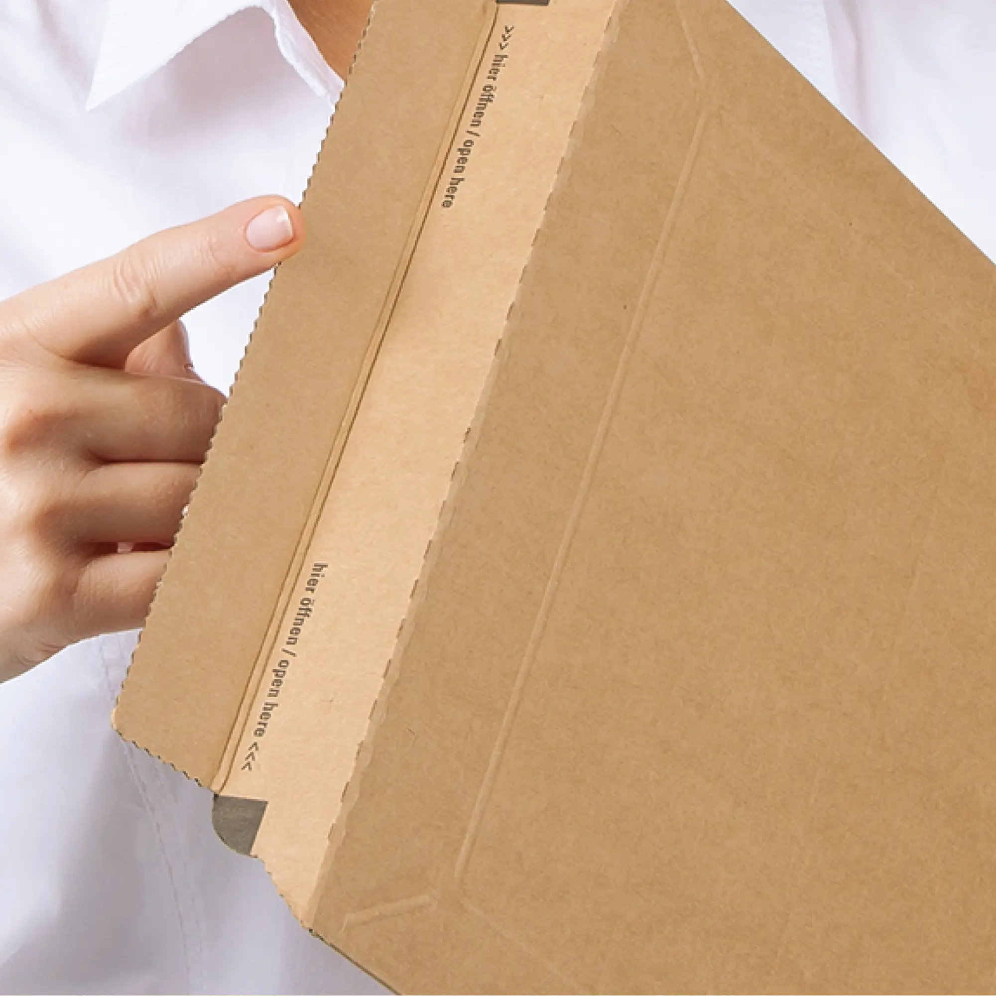 Wickelverpackung aus Wellpappe 380x290x-80 mm