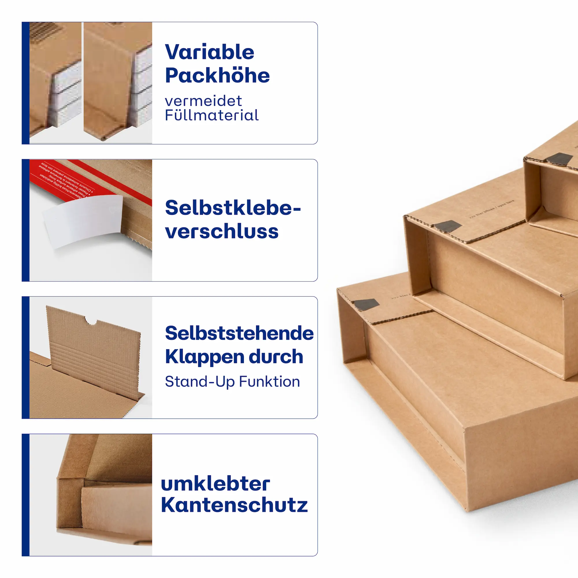 Wickelverpackung aus Wellpappe 217x155x-60 mm