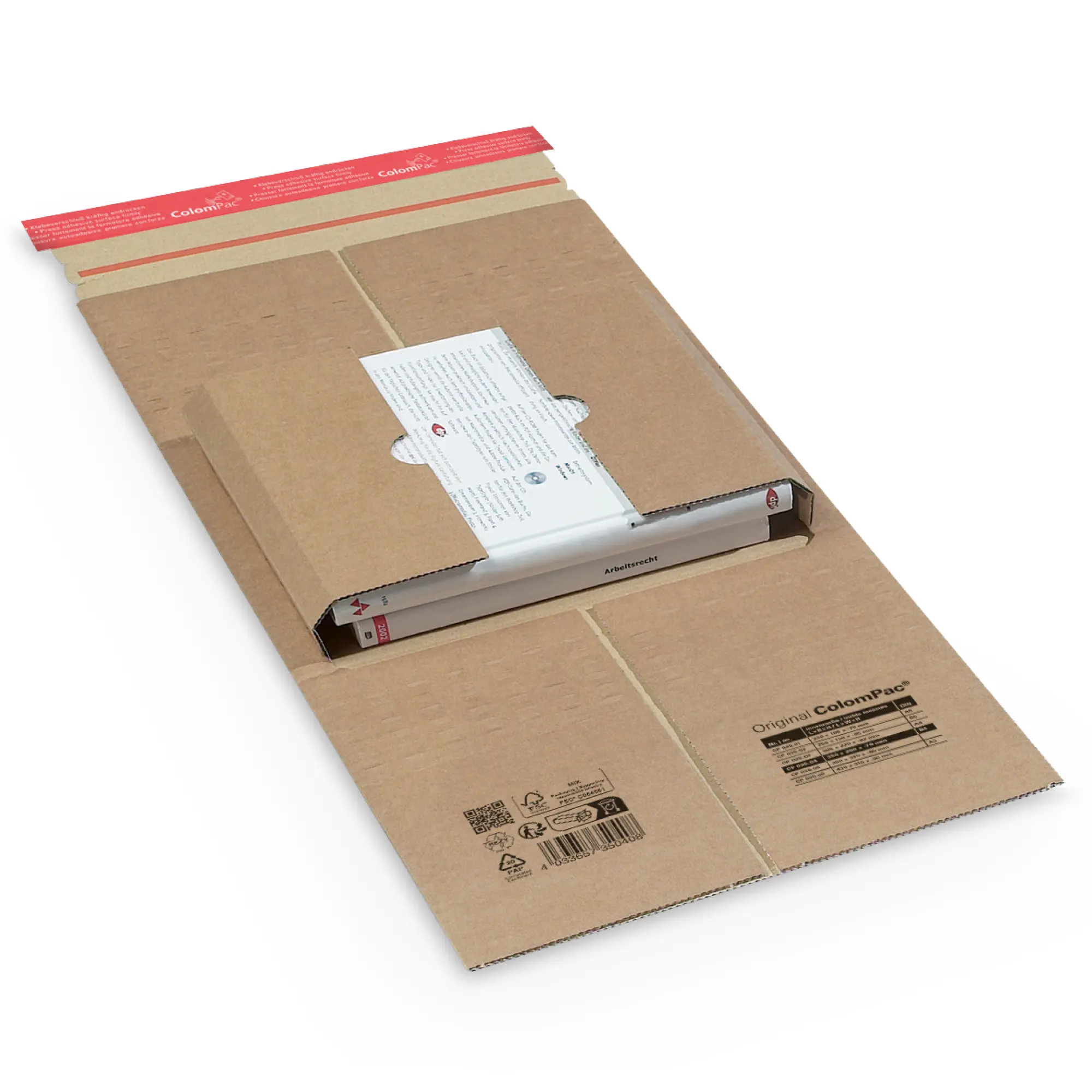 Buchverpackung aus Wellpappe 350x260x-70 mm