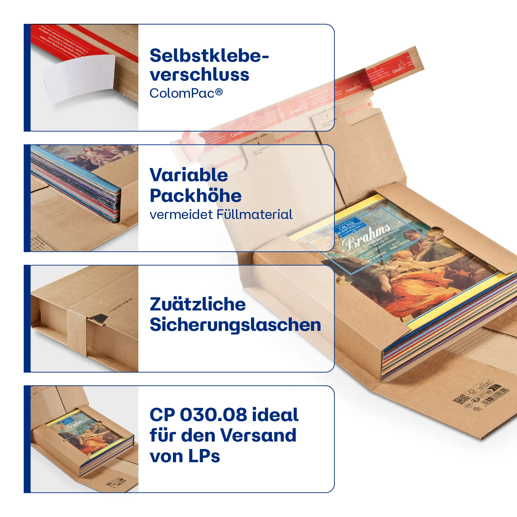 LP Verpackung aus Wellpappe 320x320x-60 mm