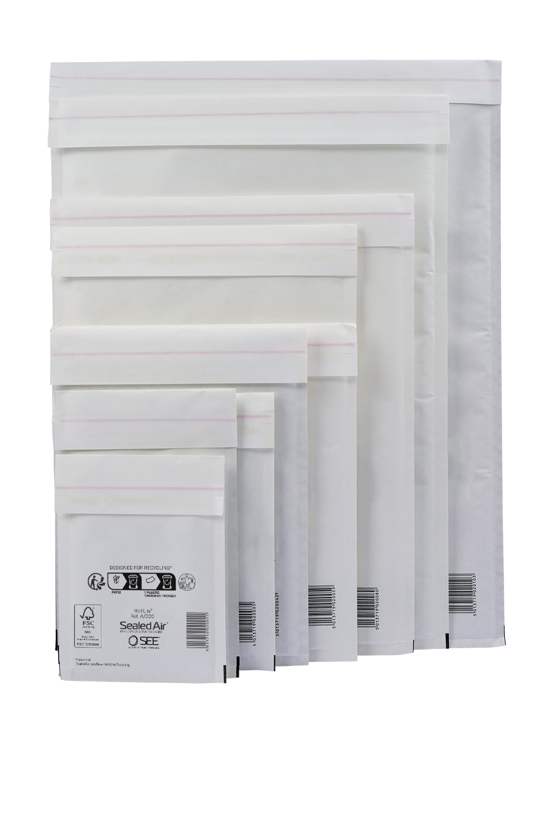 Luftpolster-Versandtasche weiß 180x260 mm