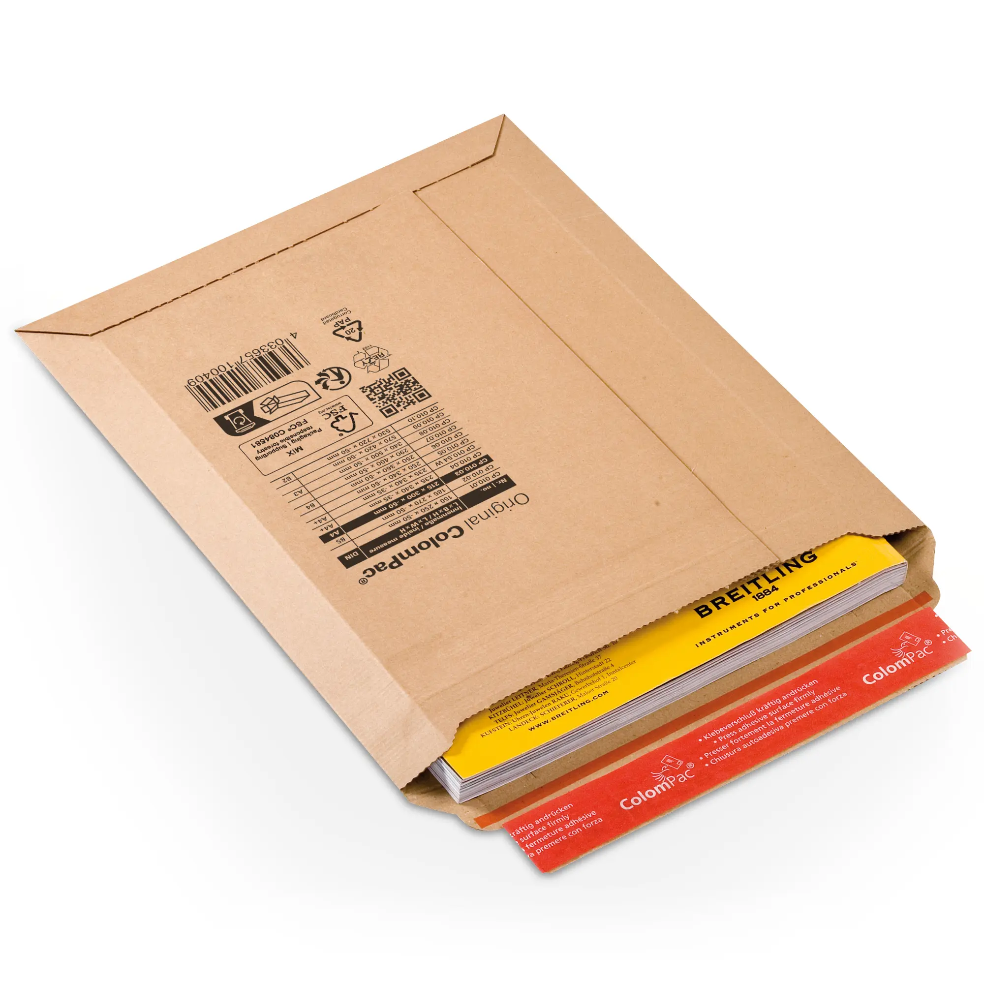 Versandtasche aus Wellpappe 215x300x-50 mm