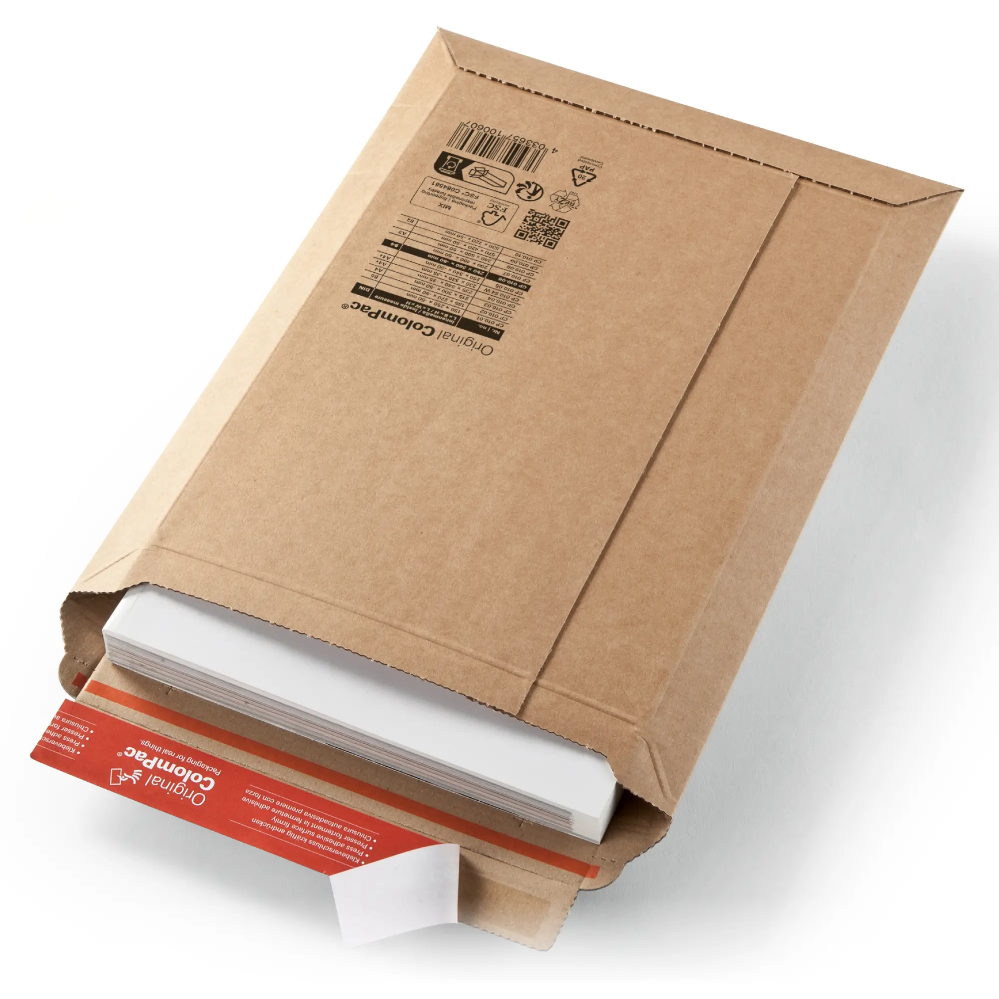 Versandtasche aus Wellpappe 250x360x-50 mm