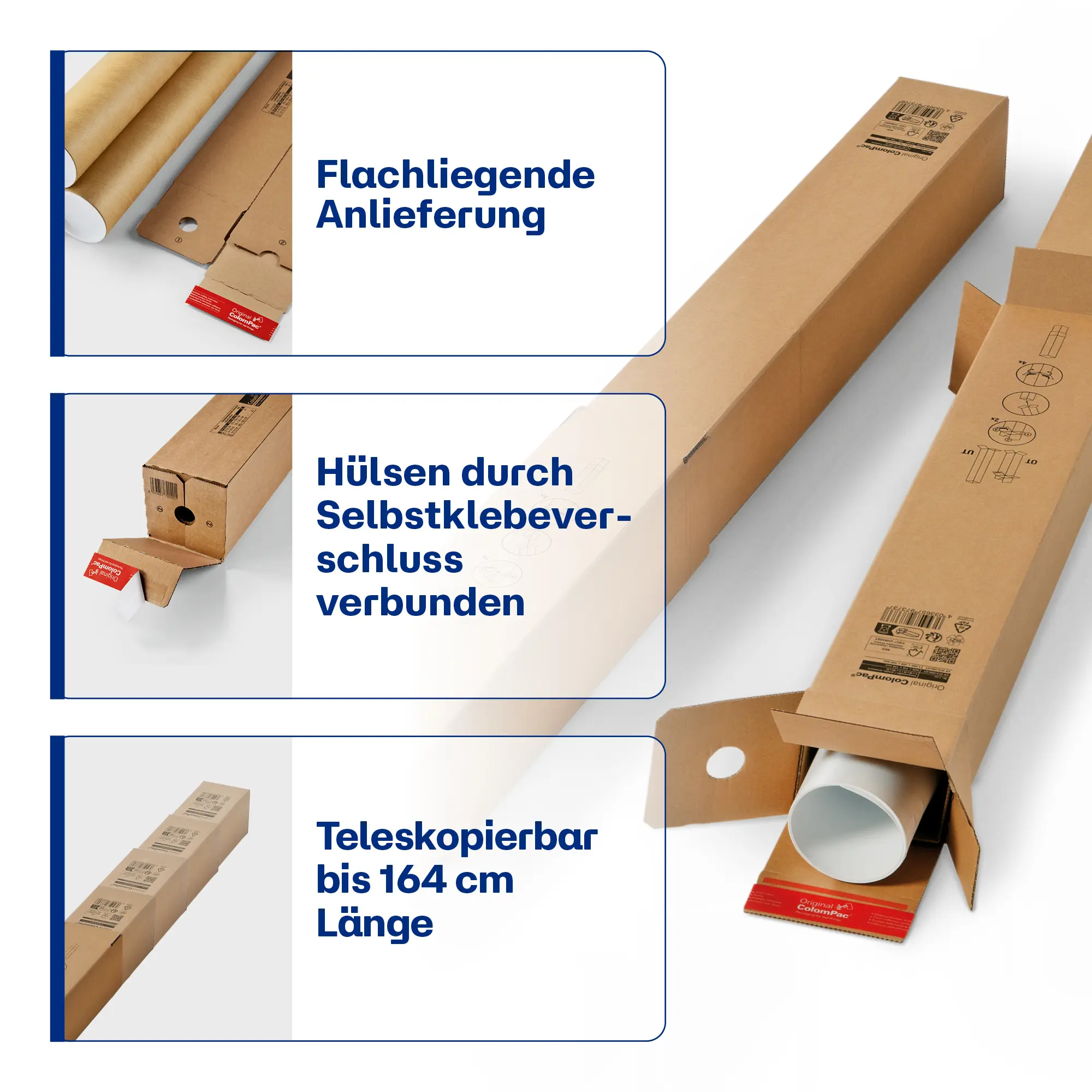 Teleskop Versandhülse (Außenteil) 604x115x115 mm