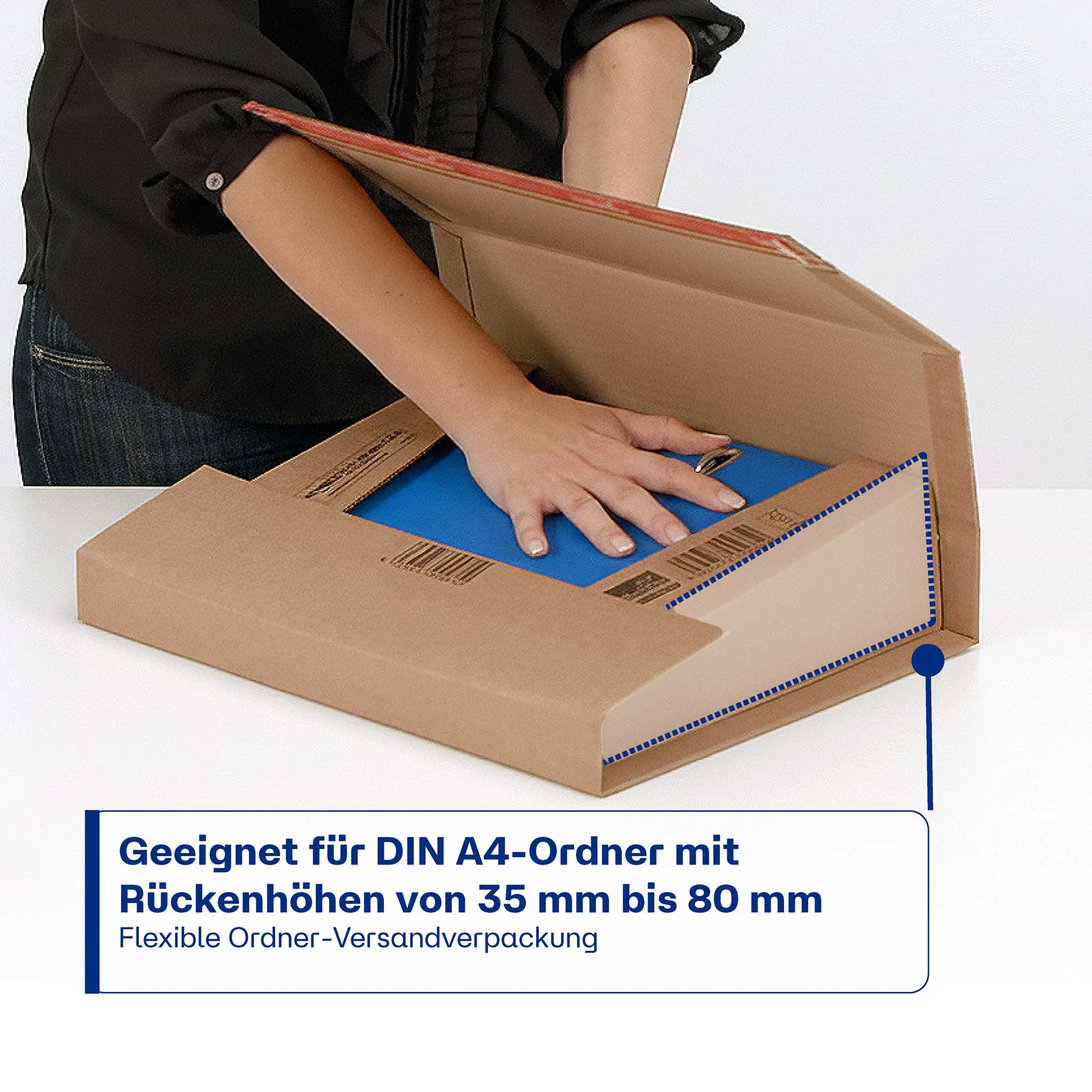 Ordner-Versandverpackung 320x290x35-80 mm