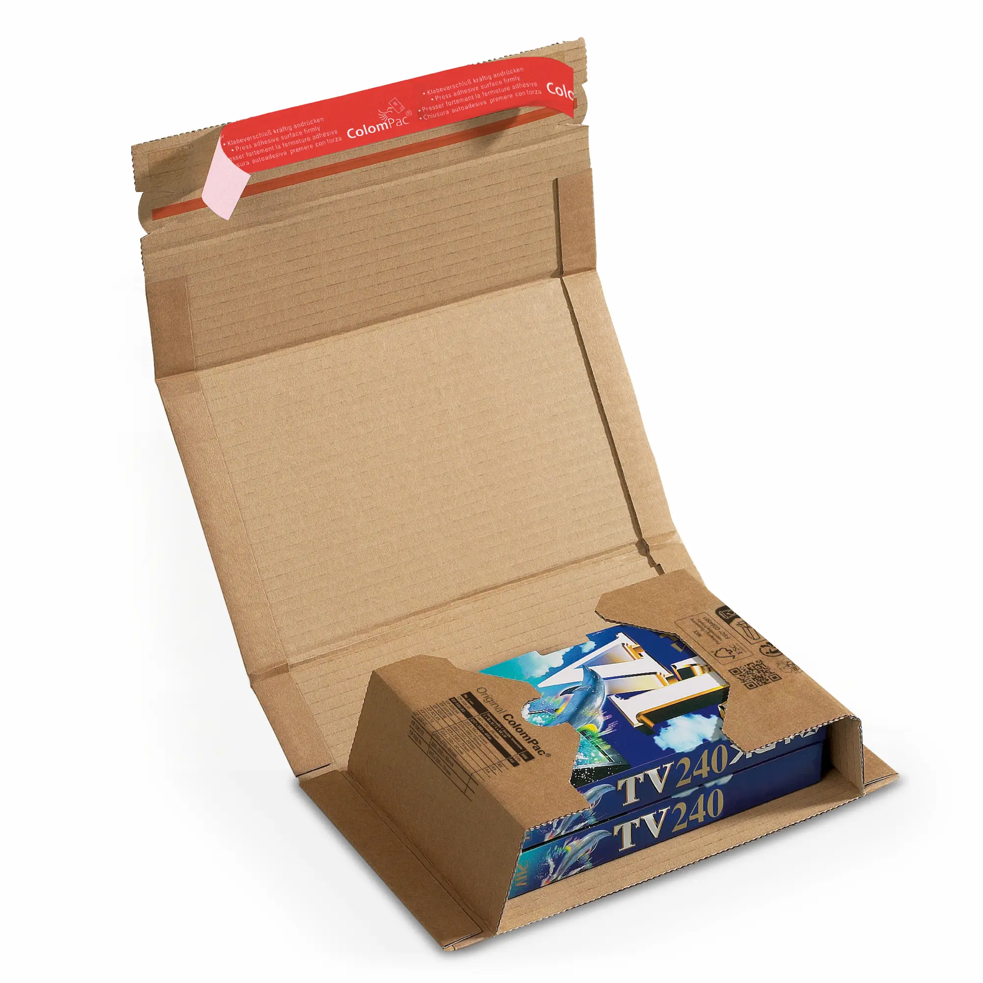 Wickelverpackung aus Wellpappe 217x155x-60 mm