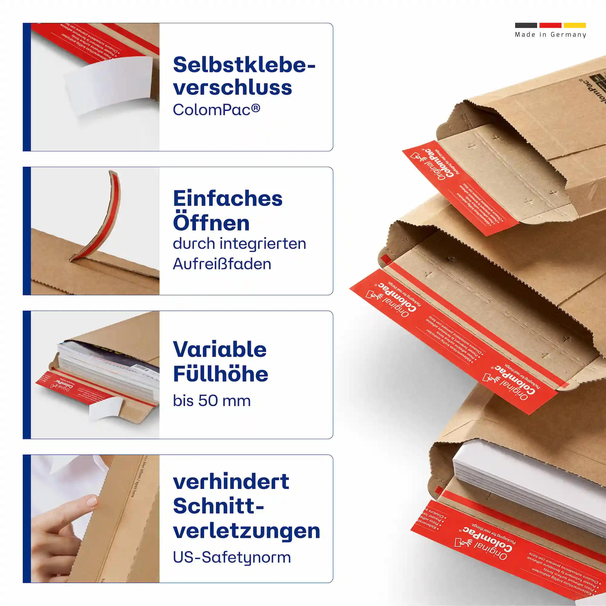 Versandtasche aus Wellpappe 250x340x-50 mm