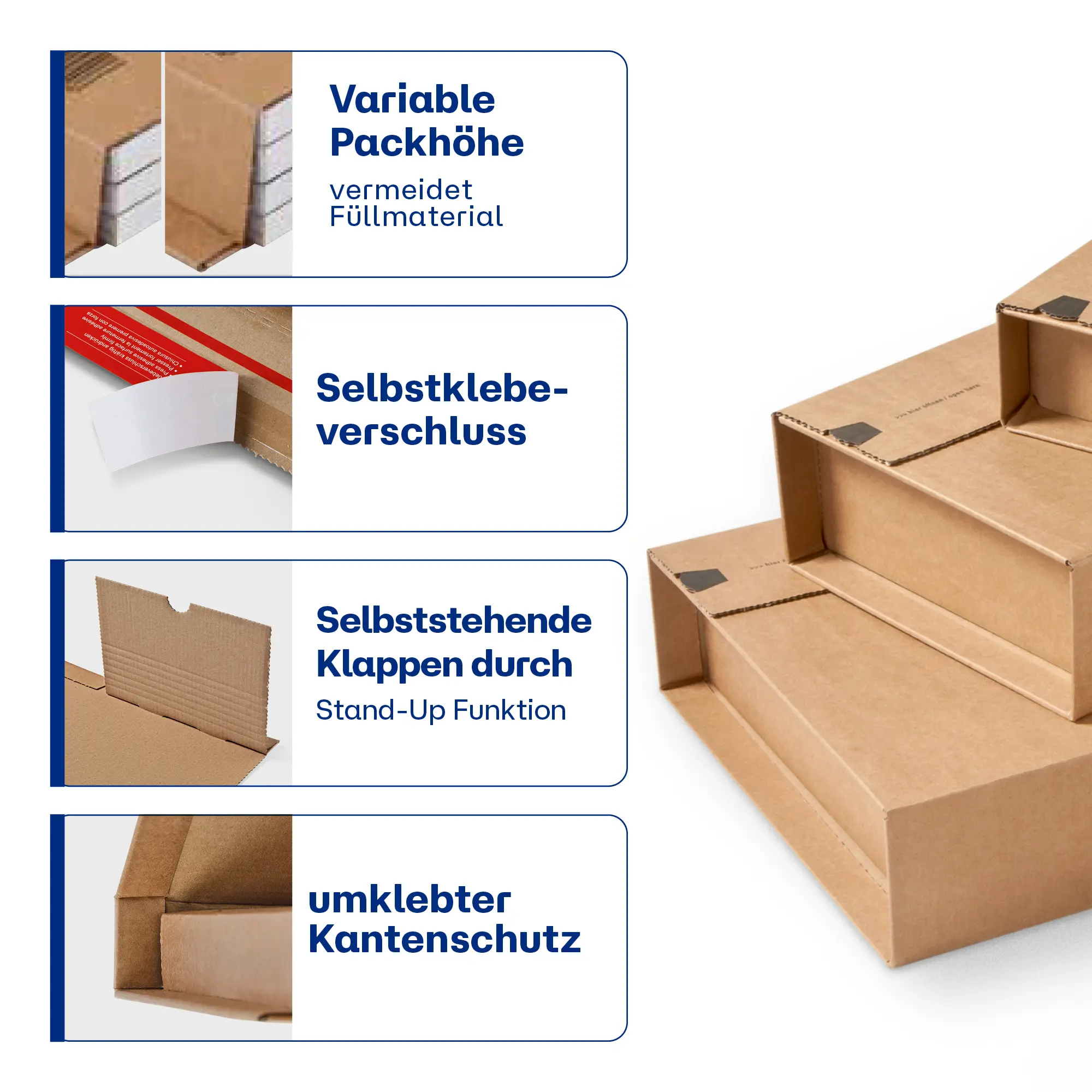 Wickelverpackung aus Wellpappe 147x126x55 mm